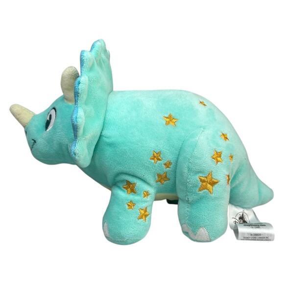 Disney Parks Animal Kingdom Dinoland Blue Triceratops Plush Small 11” Dinosaur - Picture 7 of 16
